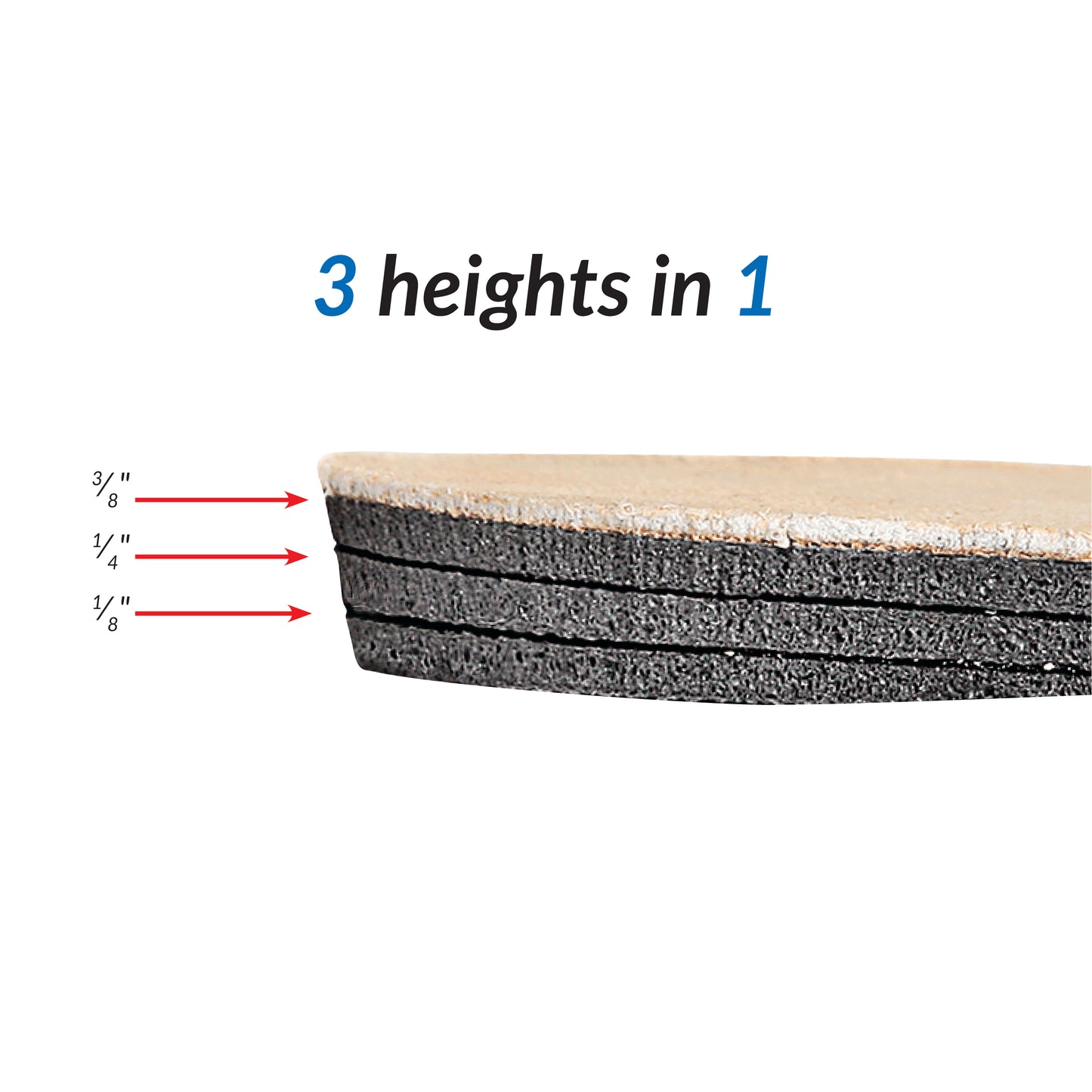 Adjustable Heel Lift, Medium, 6/Box