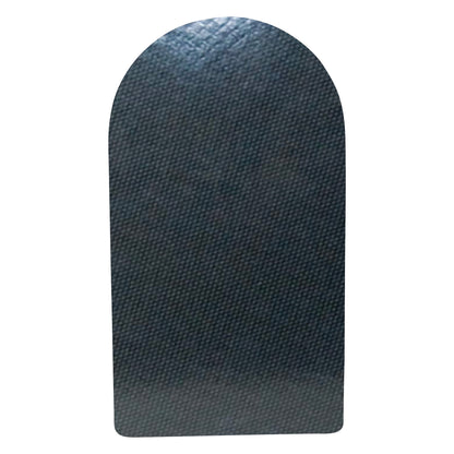 Aetrex Carboplast Composite Sheet, a black, textured, rectangular piece with a curved top edge, used for orthotic support.