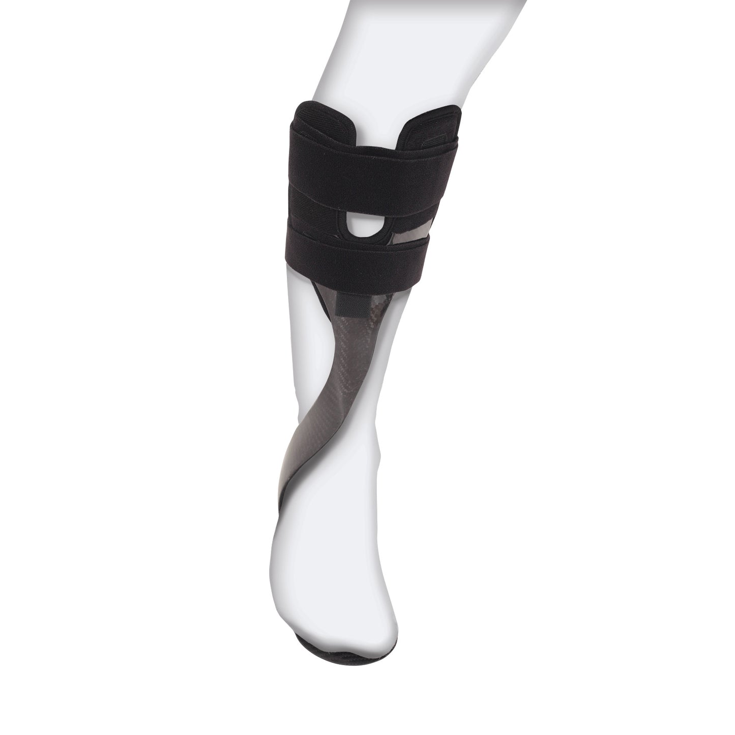 Carbon Fiber AFO, Anterior Lateral Strut with Tibial Relief, One-Piece, Right, Medium