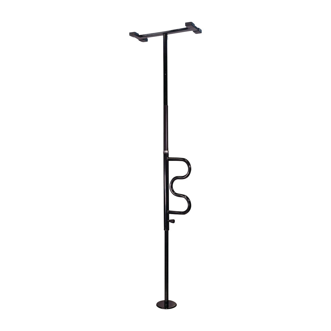Security Pole and Curve Grab Bar, Black