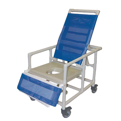 Healthline® Bariatric Reclining Commode Chair with Vacuum Seat