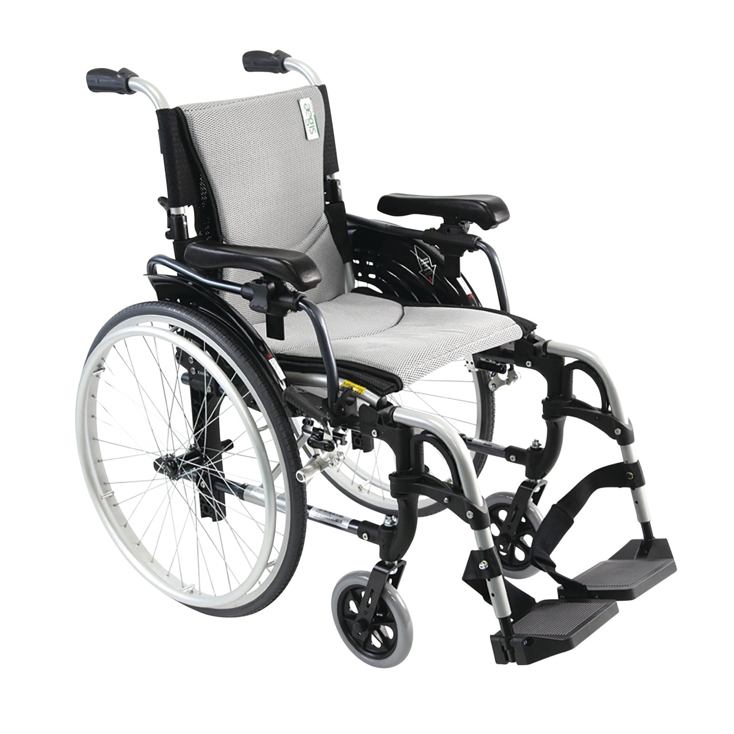 Ultra Lightweight Manual Wheelchair, 18"W x 17"D, Silver