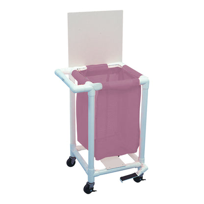 PVC Linen Hamper, Single, Foot Pedal, 22"W, Mauve