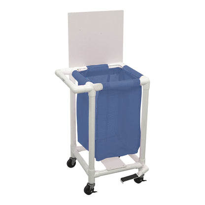 PVC Linen Hamper, Single, Foot Pedal, 22"W, Navy