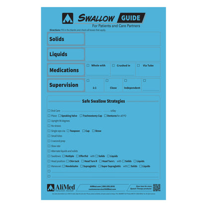 SwallowGuide, 11-1/2"W x 17"H, Wall Size, English, 50/Pack