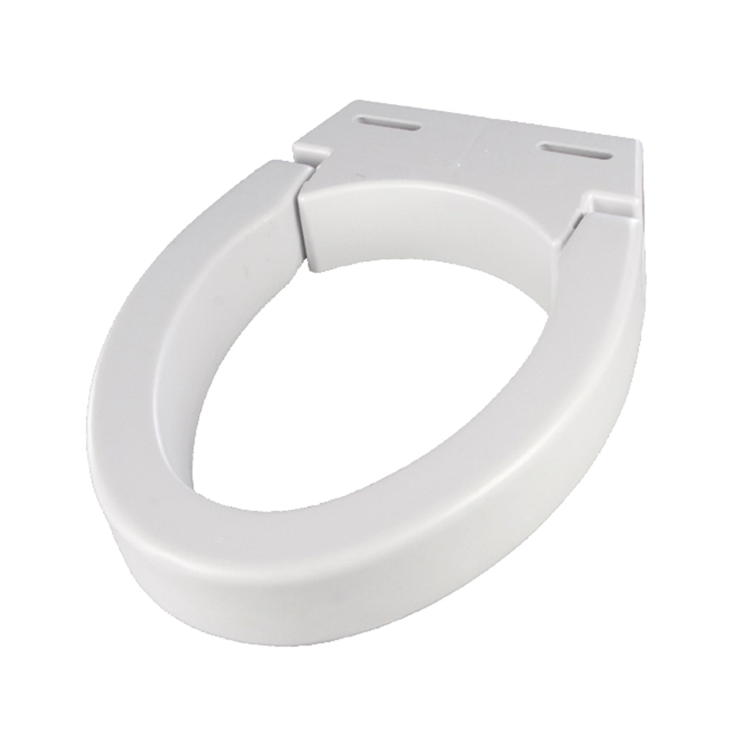 Hinged Elevated Toilet Seat, Elongated