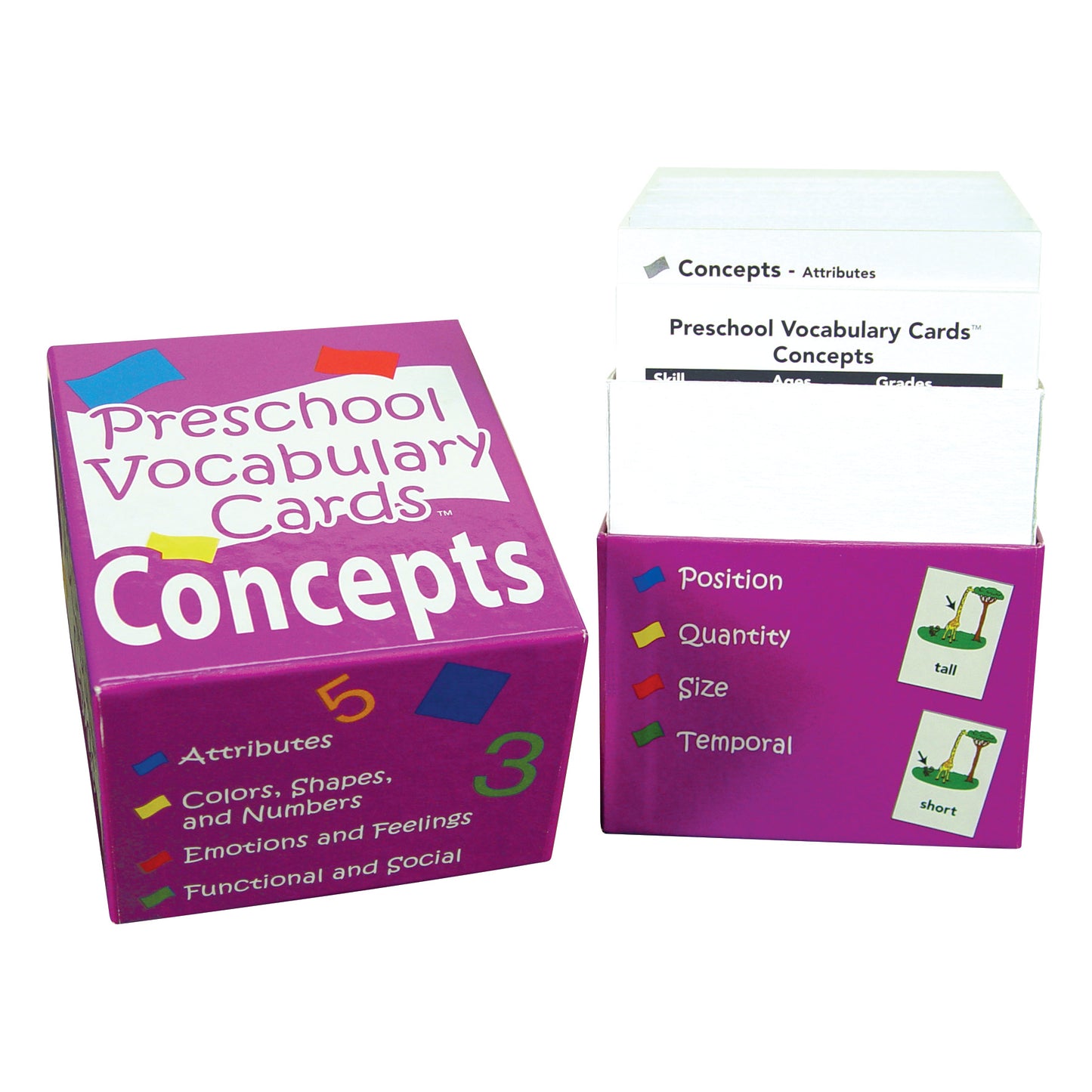 Preschool Vocabulary Cards Concepts