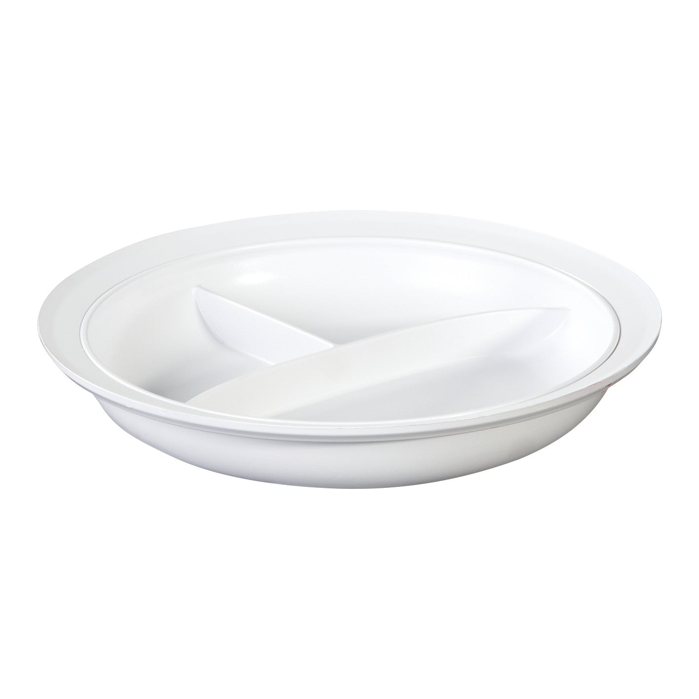 Three-Compartment Divided Plate, White, 6/Case