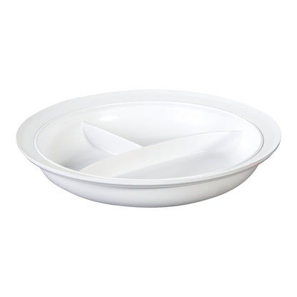 Three-Compartment Divided Plate, White, 6/Case