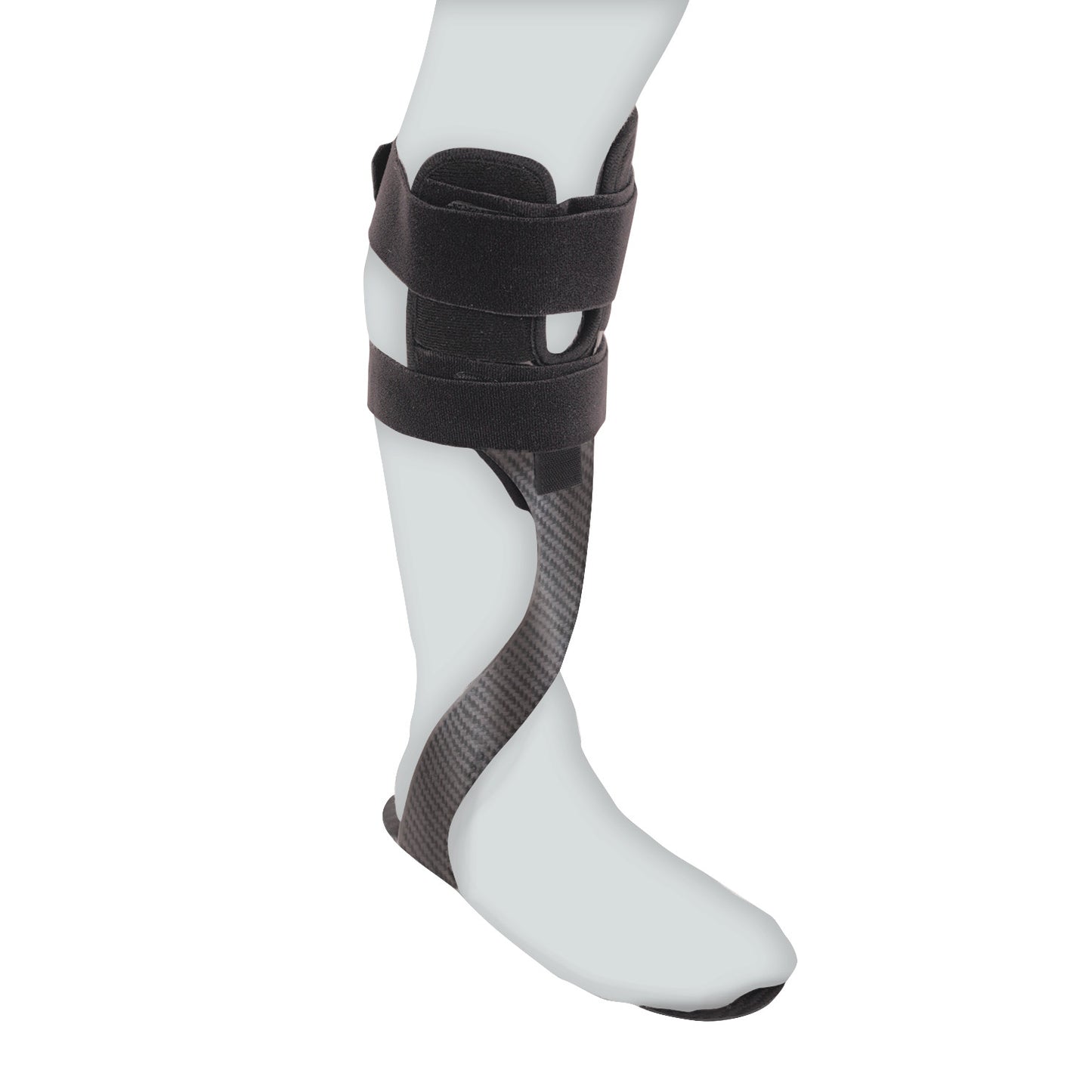 Carbon Fiber AFO, Anterior Lateral Strut with Tibial Relief, One-Piece, Right, X-Small