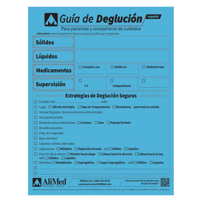 SwallowGuide, 8-1/2"W x 11"H, Standard Size, Spanish, 50/Pack