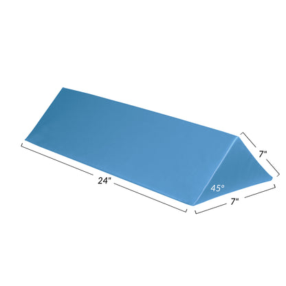 Vinyl-Covered 45 Degree Large Wedge Positioner, 24"L, Radiolucent Blue