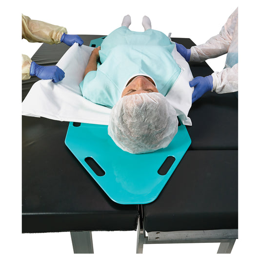 Anti-Stat Patient Shifter, Narrow, 18"W x 72"L, Aqua