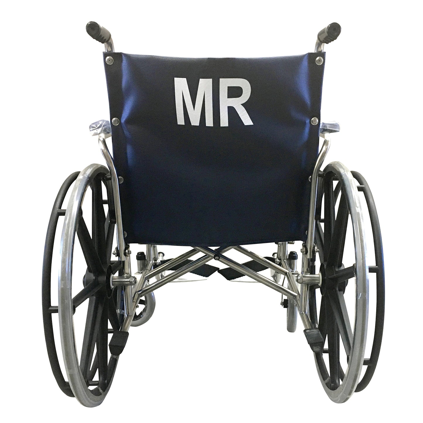 MR-Conditional Wheelchair with Removable Flip-Up Desk Arms and Footrests, 20"W x 16"D, Navy Blue