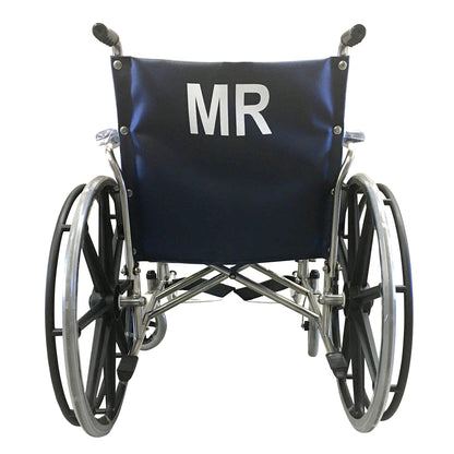 MR-Conditional Wheelchair with Removable Flip-Up Desk Arms and Footrests, 20"W x 16"D, Navy Blue