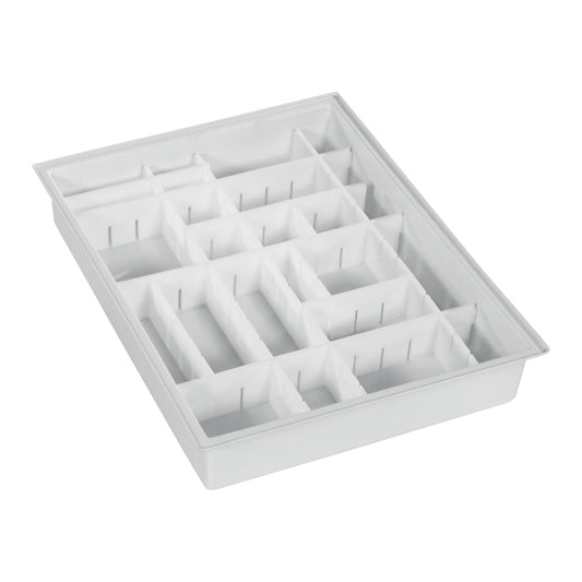 Harloff Mini Cart Accessory: Standard Drawer Tray Kit with 6 Dividers