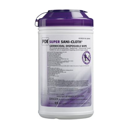 Sani-Cloth Super Germicidal Disposable Wipes, X-Large, Canister, 75 Wipes/Canister, 6 Canisters/Case