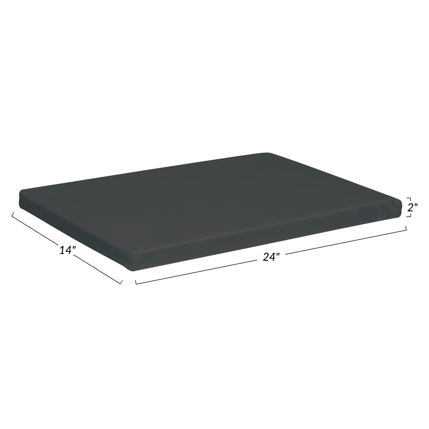 Vinyl-Covered Large Rectangle Positioner, 24"L, Conductive Black