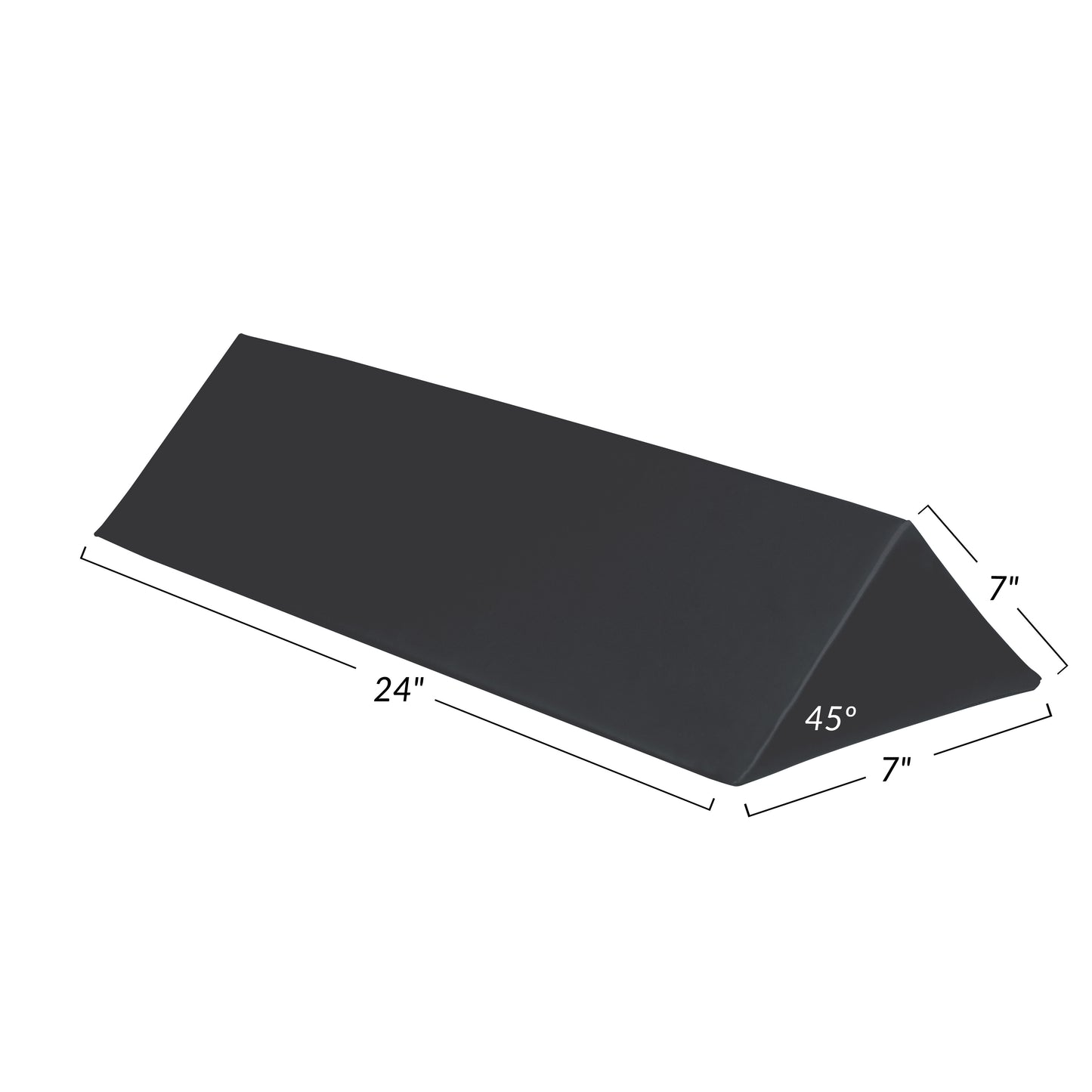 Vinyl-Covered 45 Degree Large Wedge Positioner, 24"L, Conductive Black