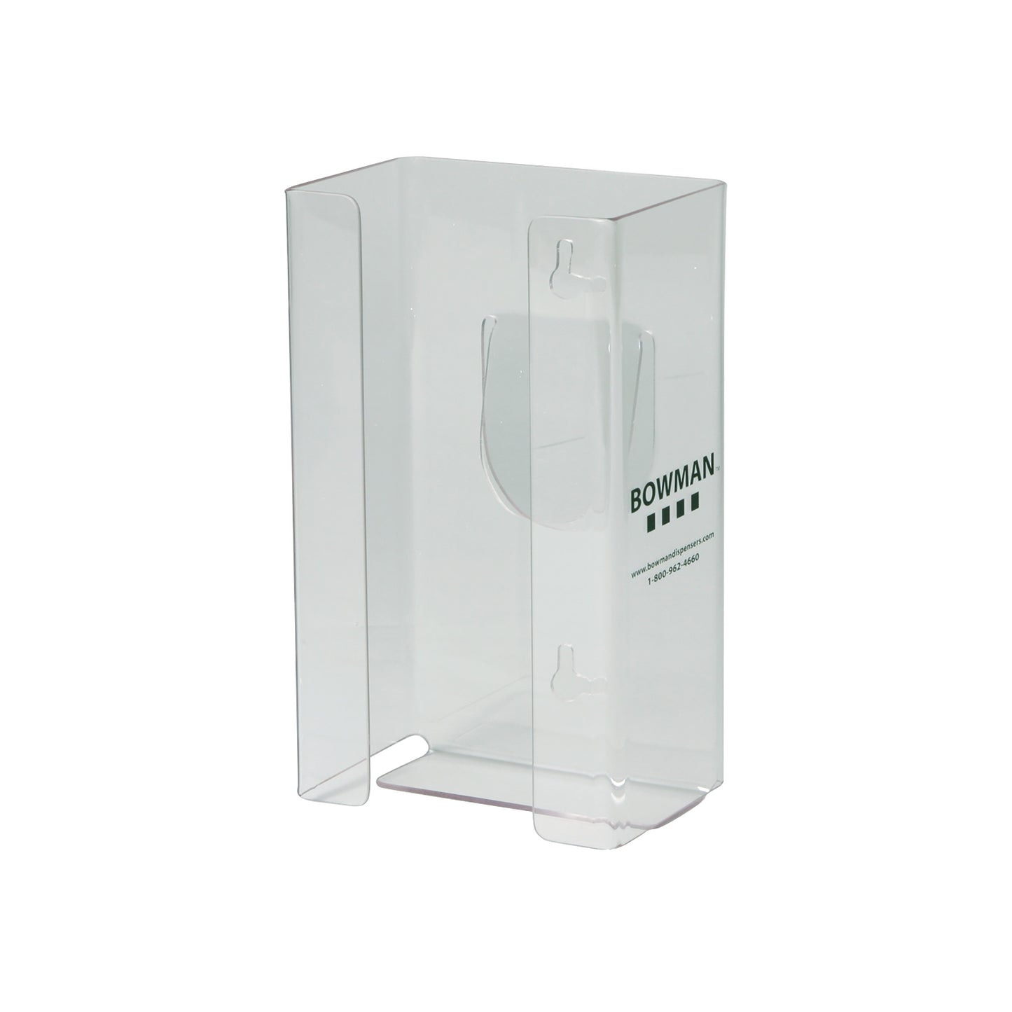 Glove Box Dispenser with Spring, Clear PETG, Single, Small, 12/Case