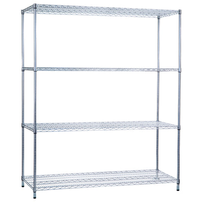 Wire Shelving with Wire Bottom, 60"W x 72"H x 18"D