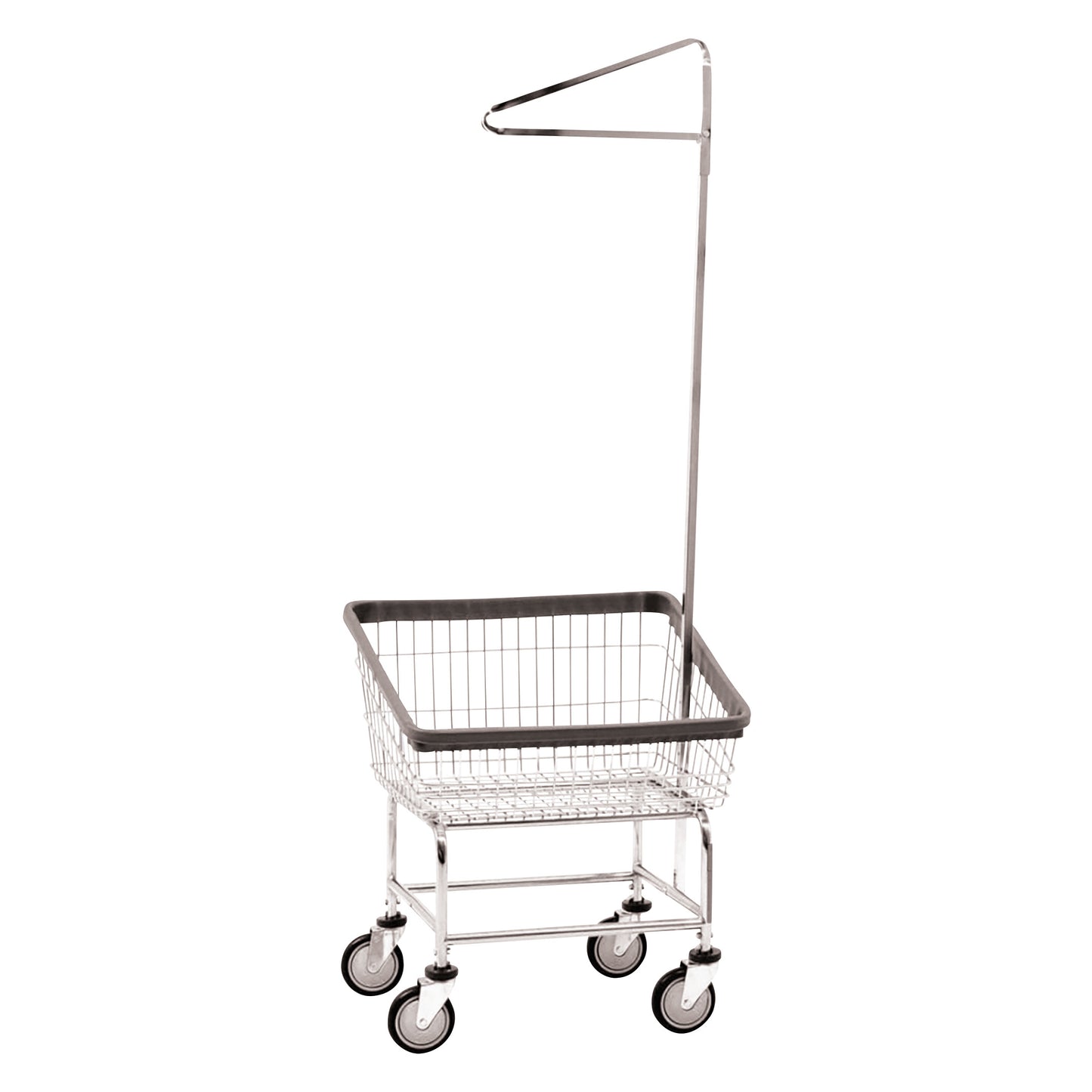 Dura-Seven Front Load Laundry Cart, With Pole Rack