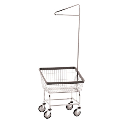 Dura-Seven Front Load Laundry Cart, With Pole Rack