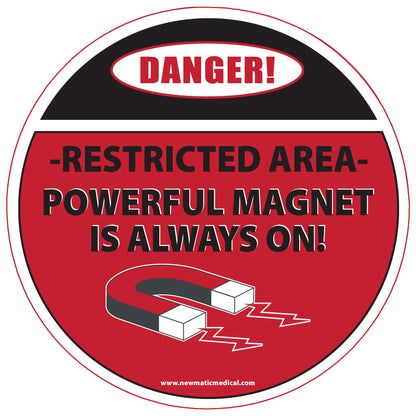 MRI 17" Diameter Floor Sticker, Danger!