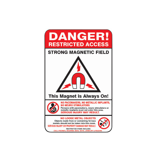 Danger Wall Sign, 4"W x 8"L, English