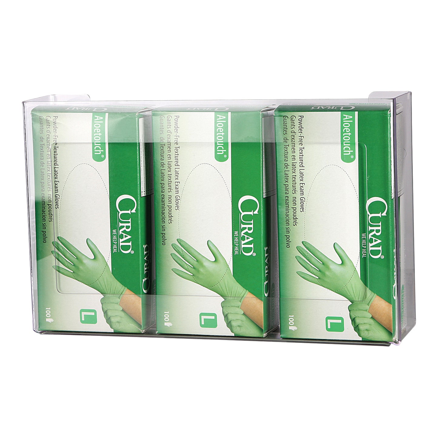 Clear PETG Glove Dispenser, Triple, 2/Case
