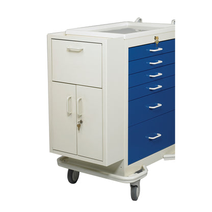 AliMed® Cart Accessory: Side Cabinet with Key Lock and Waste Container for Standard/Wide Series Medical Carts