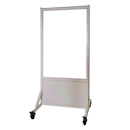 Safety Mobile Lead Glass Barrier, 30"W x 48"W Window, 2.0 mm Pb