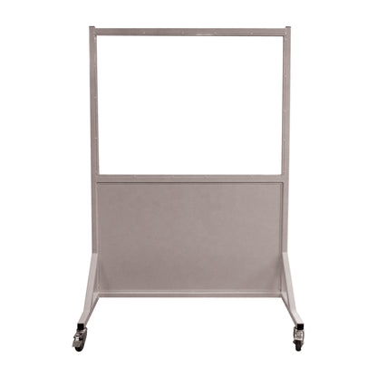 Safety Mobile Lead Glass Barrier, 48"W x 36"H Window, 2.0 mmPb