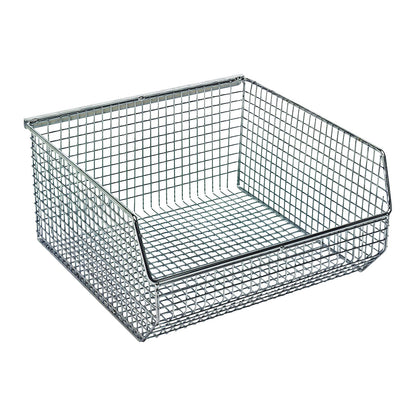 Mesh Stack and Hang Wire Bin, 11"W x 5"H x 10-3/4"D, 10/Case