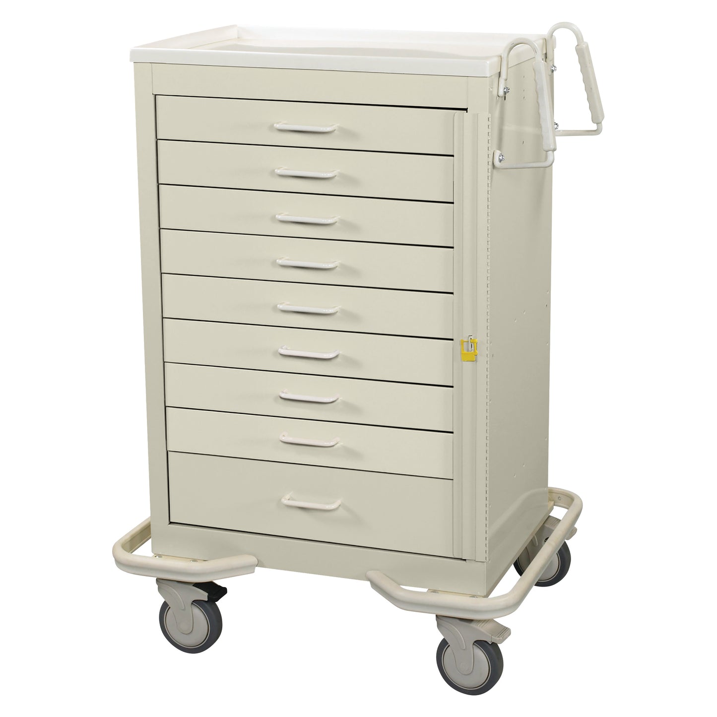 Standard Series 9-Drawer Emergency Cart, Breakaway Lock, Two-Tone Beige