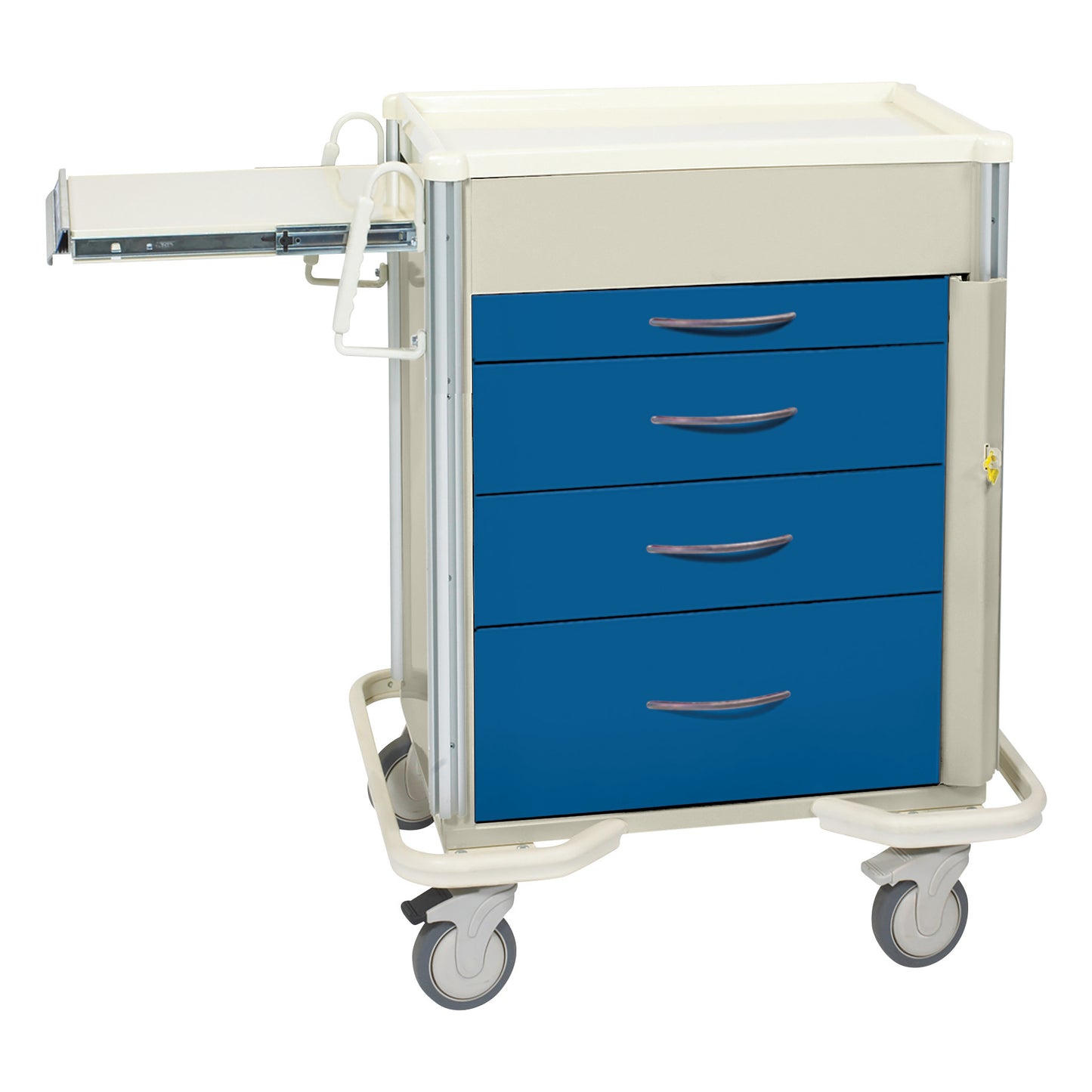 Select Series 4-Drawer Emergency Cart, Breakaway Lock, Two-Tone Dark Blue