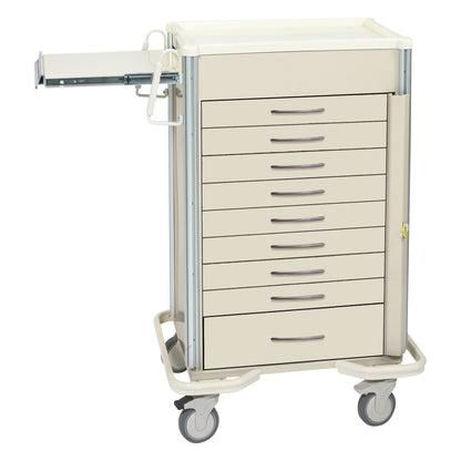 Select Series 9-Drawer Emergency Cart, Breakaway Lock, Two-Tone Beige