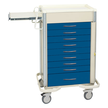 Select Series 9-Drawer Emergency Cart, Breakaway Lock, Two-Tone Dark Blue