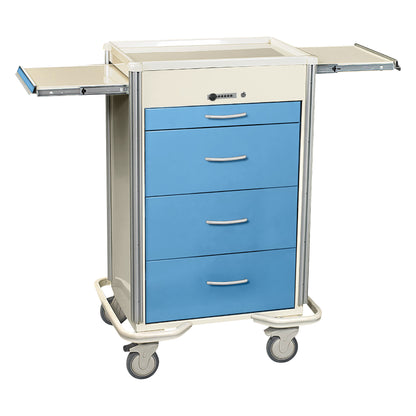 Select Series 4-Drawer Isolation Cart, Push-Button Lock, Two-Tone Slate Blue