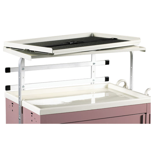 AliMed® Cart Accessory: Single Swivel Defibrillator Shelf for Standard/Wide Series Medical Carts