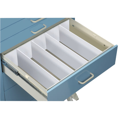Drawer Divider Set, Fits 6"H Drawer, 4 Dividers/2 Rails, Mini Series