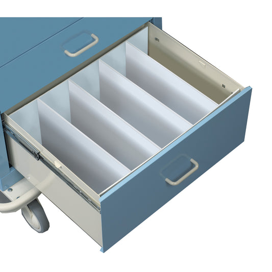 Drawer Divider Set, Fits 9"H Drawer, 4 Dividers/2 Rails, Mini Series