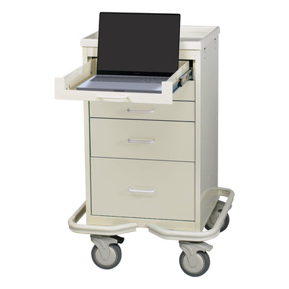 Mini Series 5-Drawer Computer Tower Cart, Two-Tone Beige