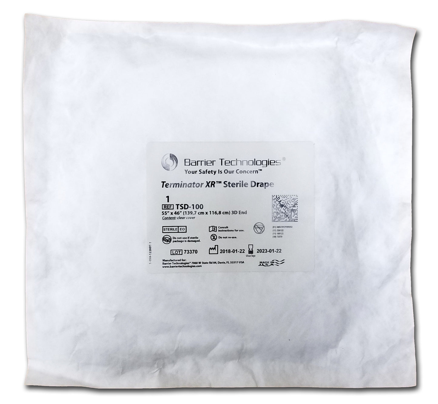 Sterile Drape for Barrier Technologies® Terminator XR™ Mobile Shield