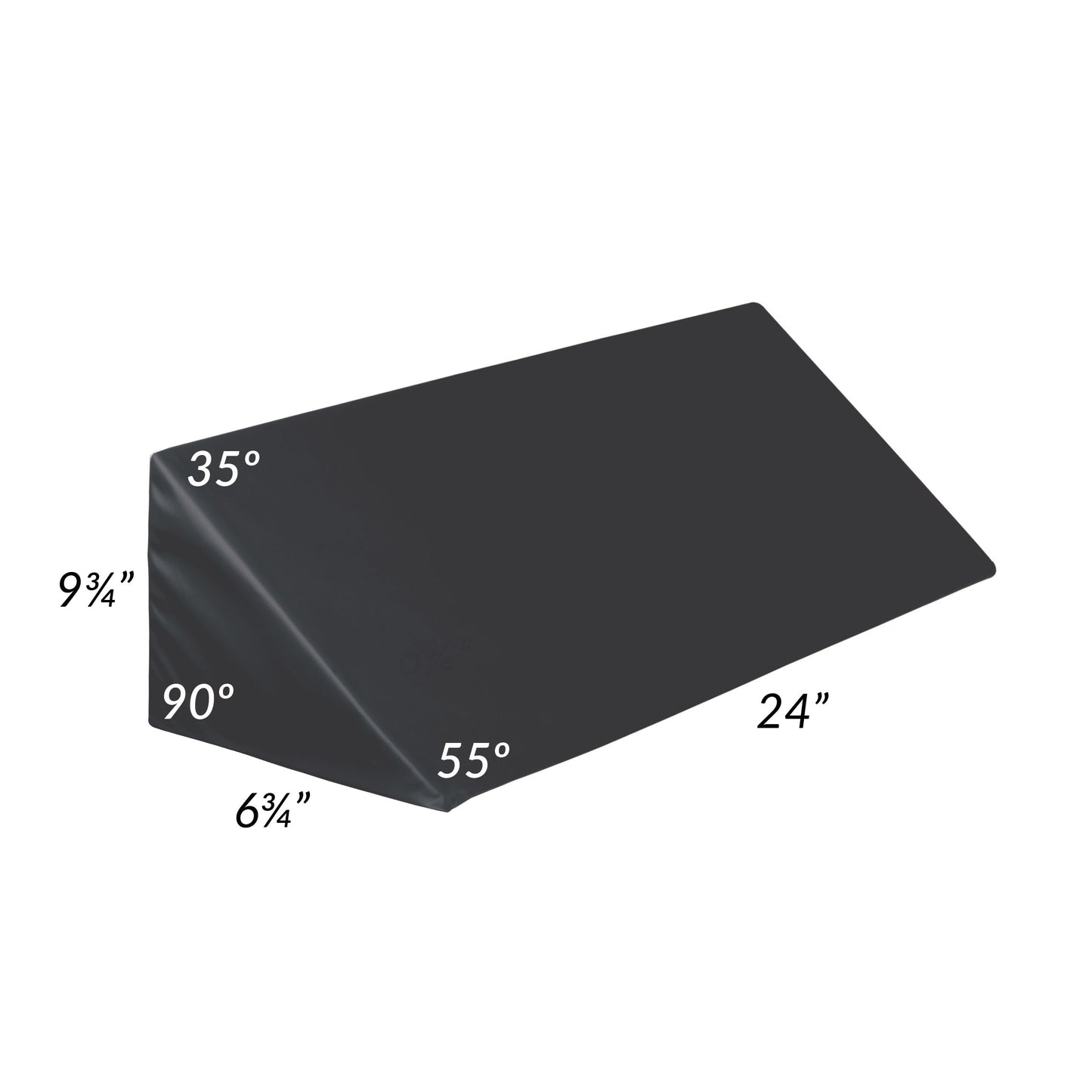 Vinyl-Covered 55 Degree Large Wedge Positioner, Conductive Black