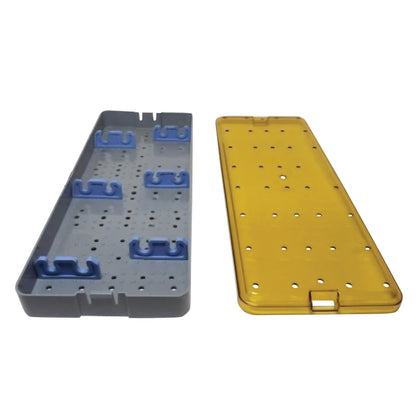 Scope Sterilization Tray, Base, Lid, 4A Bars, and 2B Bars, 6-1/2"W x 18"L x 1-1/2"H