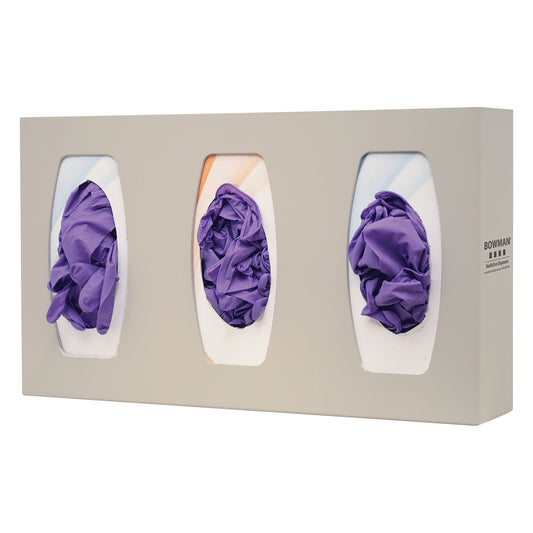 Triple Glove Box Dispenser, Dividers, Beige, ABS