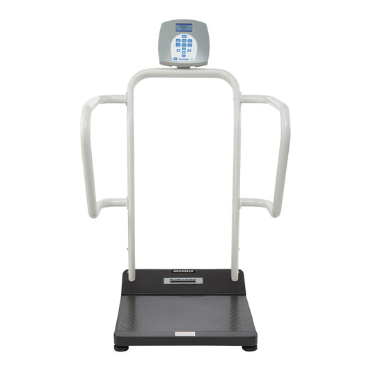 Digital Platform Scale with Everlock, X-Wide Handrails, LBS/KG