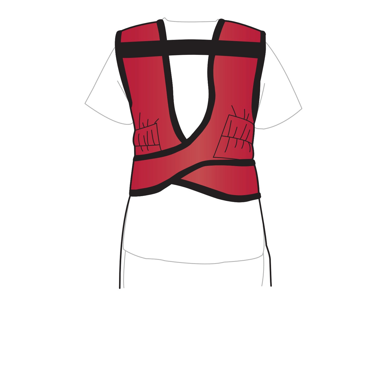Grab ‘n Go Flex Weight Reliever Apron, Female, Ultralight Lead-Free, Scarlet, Medium