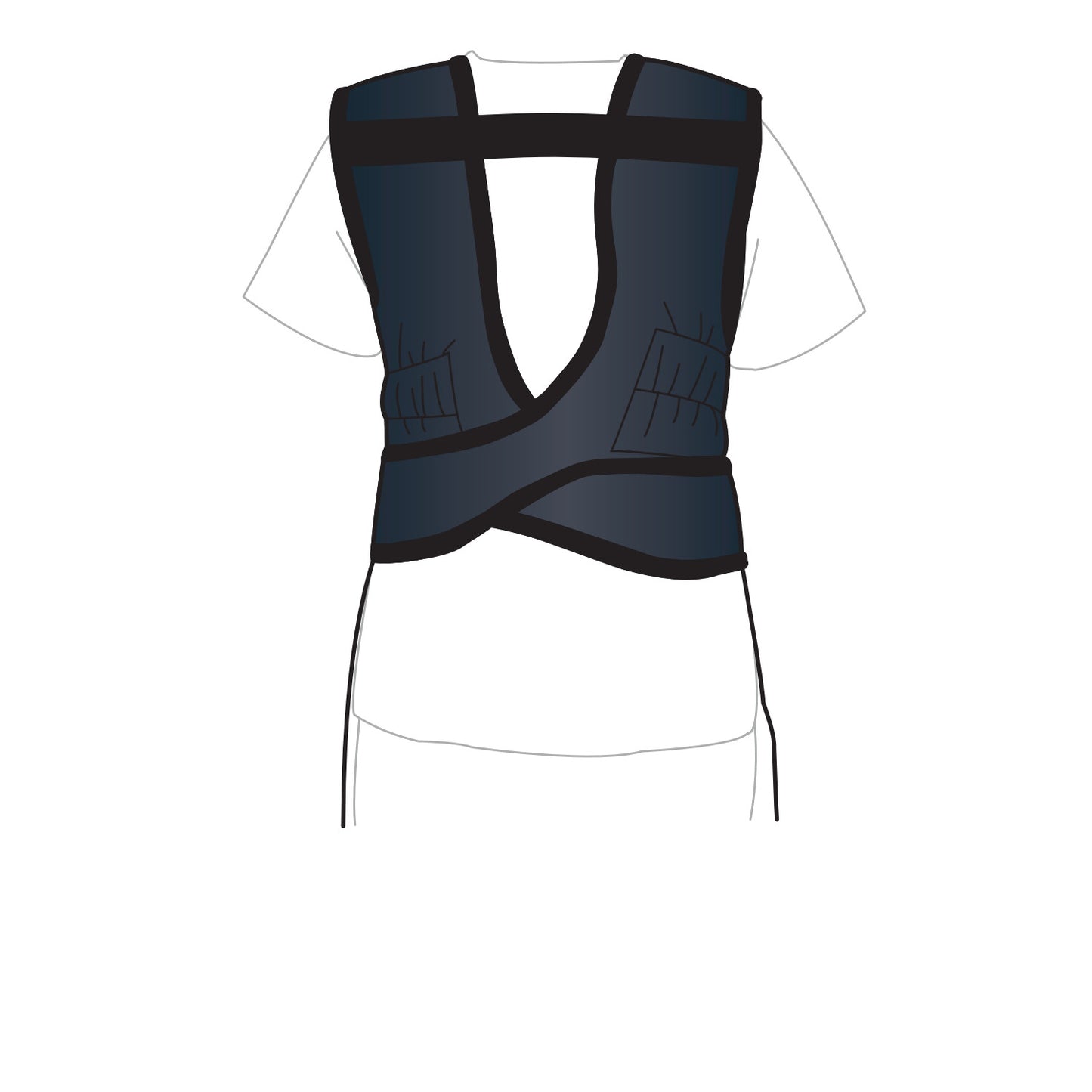 Grab ‘n Go Flex Weight Reliever Apron, Female, Standard Lead, Black, Large